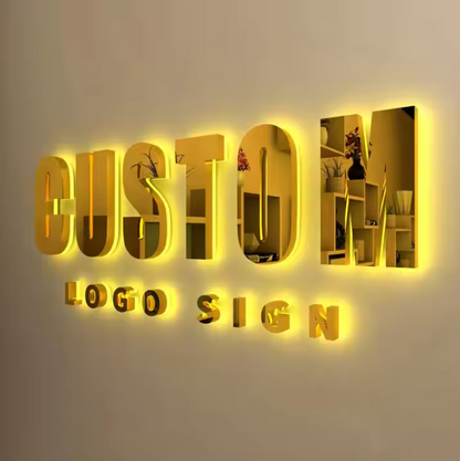 Backlit Letters 3D Metal Channel Letters Bright Store Logo Sign illuminated