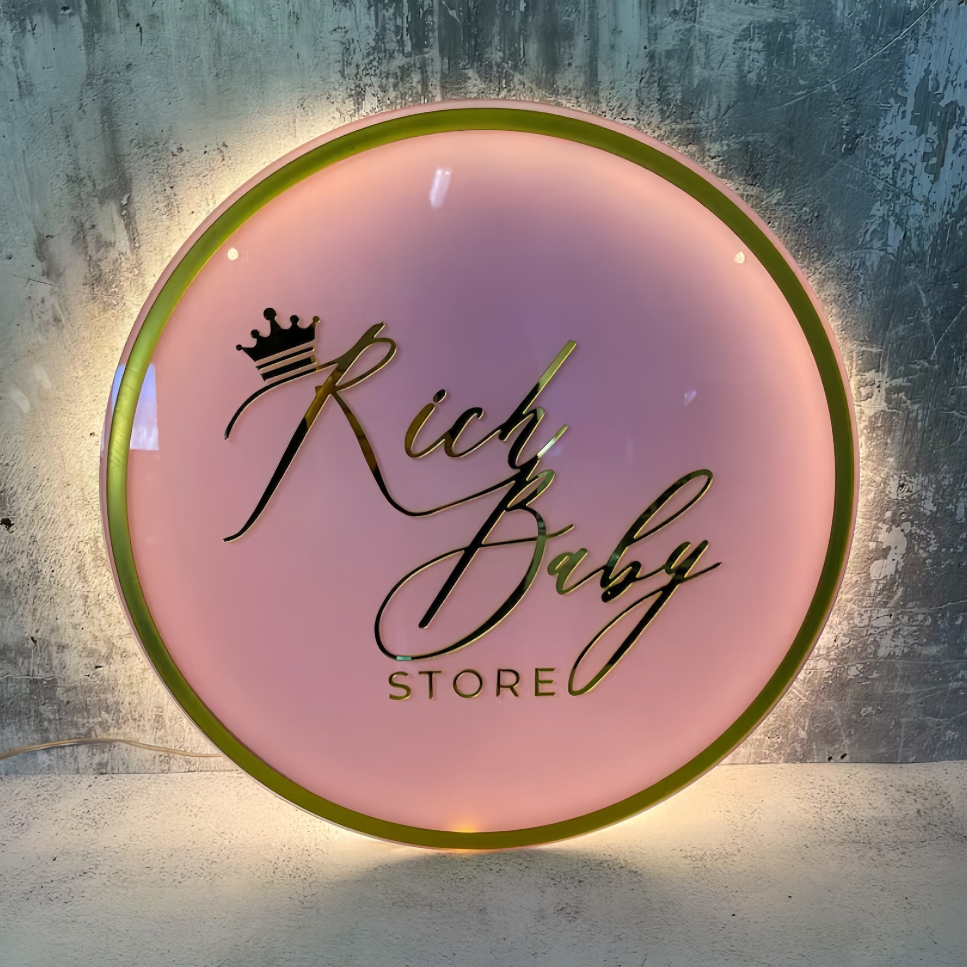 Custom Colorful Acrylic Backlit Sign Light For Business, Company, Office, Studio