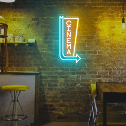 Custom Movie Theater Cinema Film Neon Sign Decor Popcorn