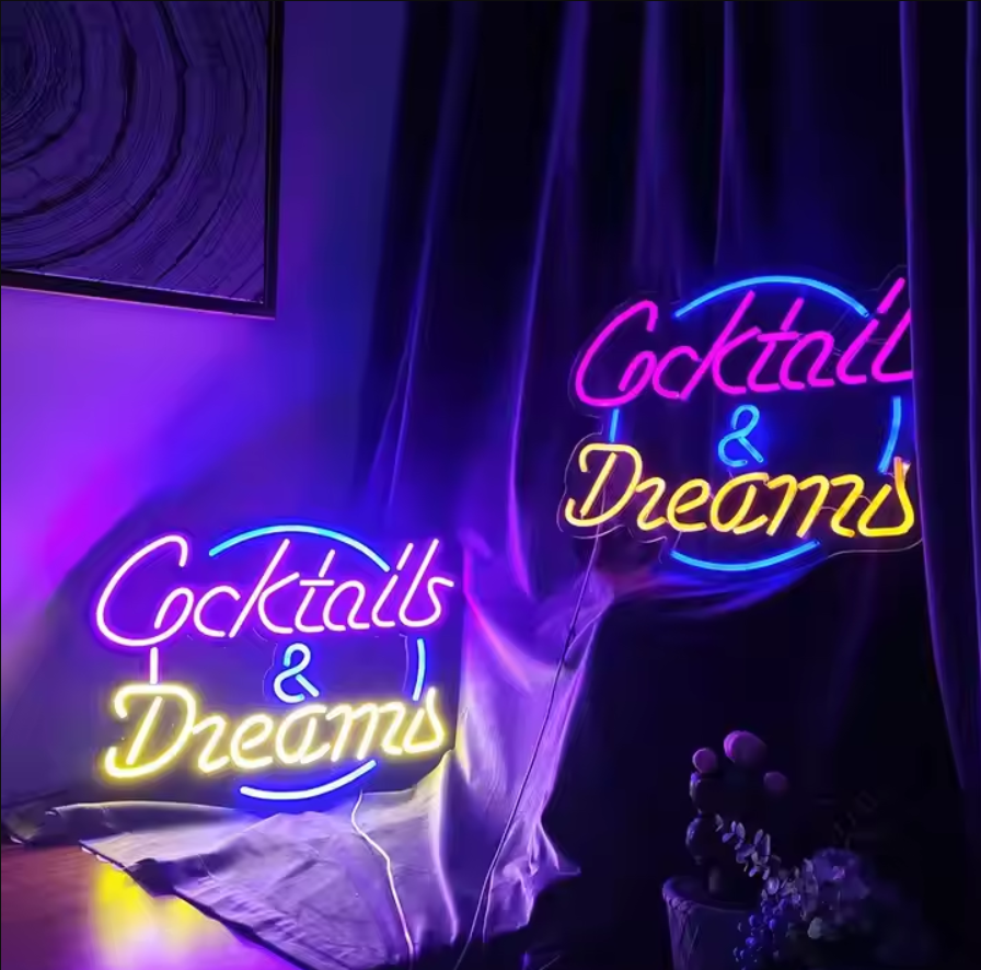 Cocktails And Dreams Sign Custom