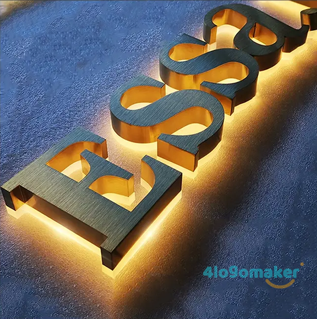 3D Metal backlit sign, Custom business sign, Aesthetics Spa Sign, Reception Logo Sign, Beauty Salon Sign, LED Light Sign, Halo lit Letters