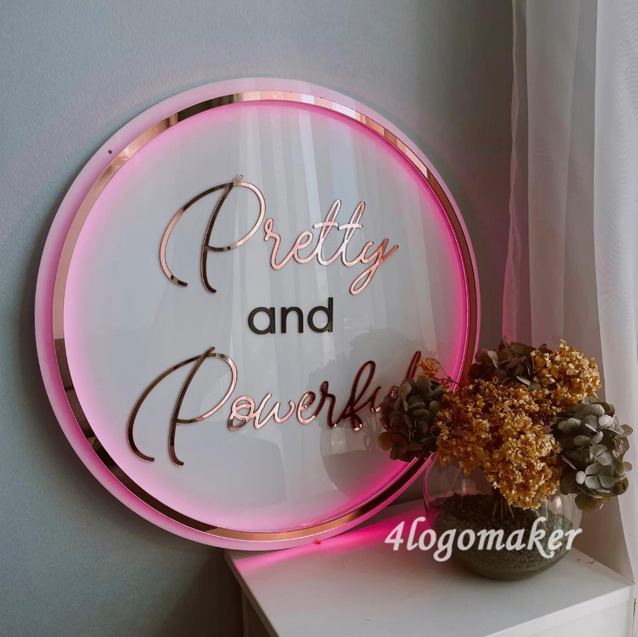 Neon Custom Logo | Custom Backlit Sign | Acrylic Business Sign | Backlit LED Sign | 3D LED Logo | Spa & Beauty Salon Sign | Neon Logo Sign