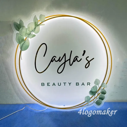 Custom Backlit Acrylic Sign,Backlit Logo Sign,Custom Wall Logo, Business Backlit Sign,Custom Logo Sign,Custom Salon Studio Sign