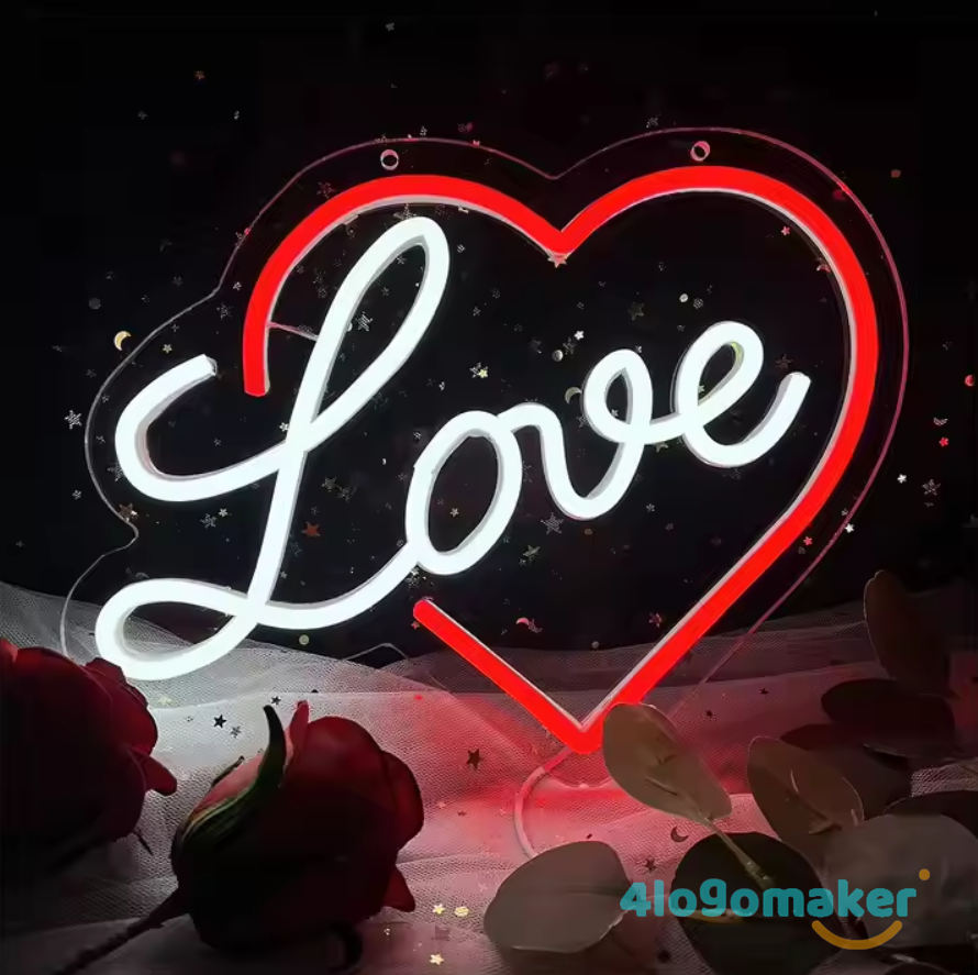 Custom Heart LED Neon Sign Light