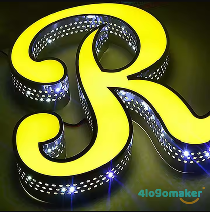 Custom 3D Logo Sign - All Light With Leo Diamond