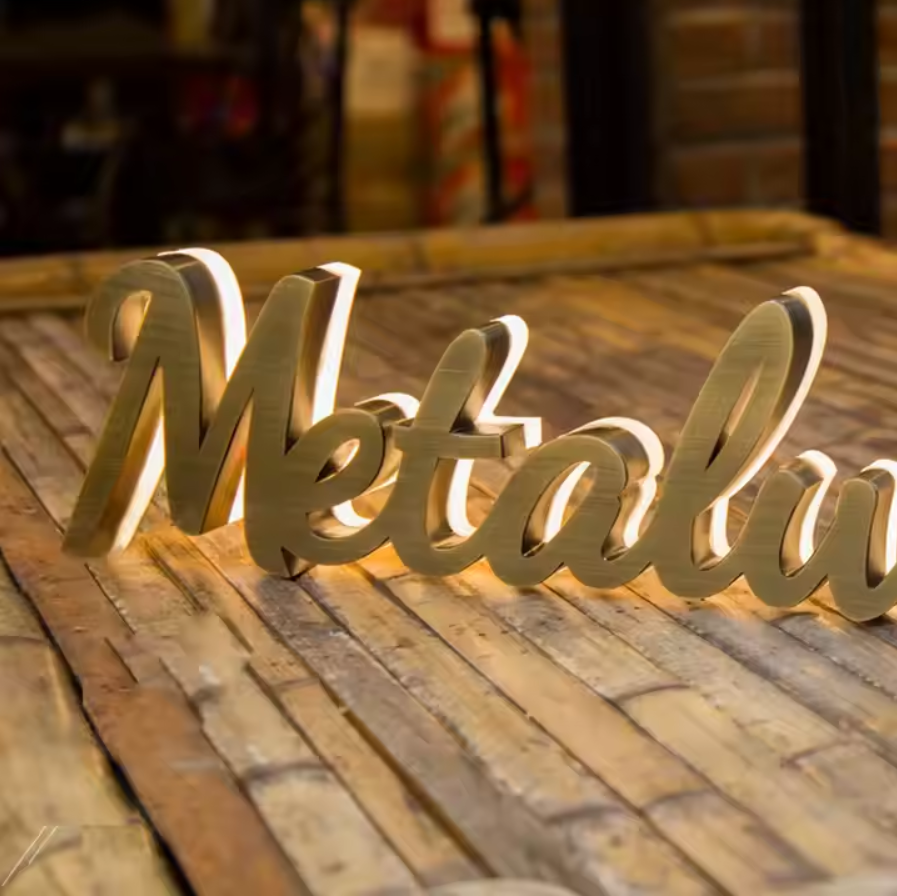 Backlit Letters 3D Metal Channel Letters Bright Store Logo Sign illuminated