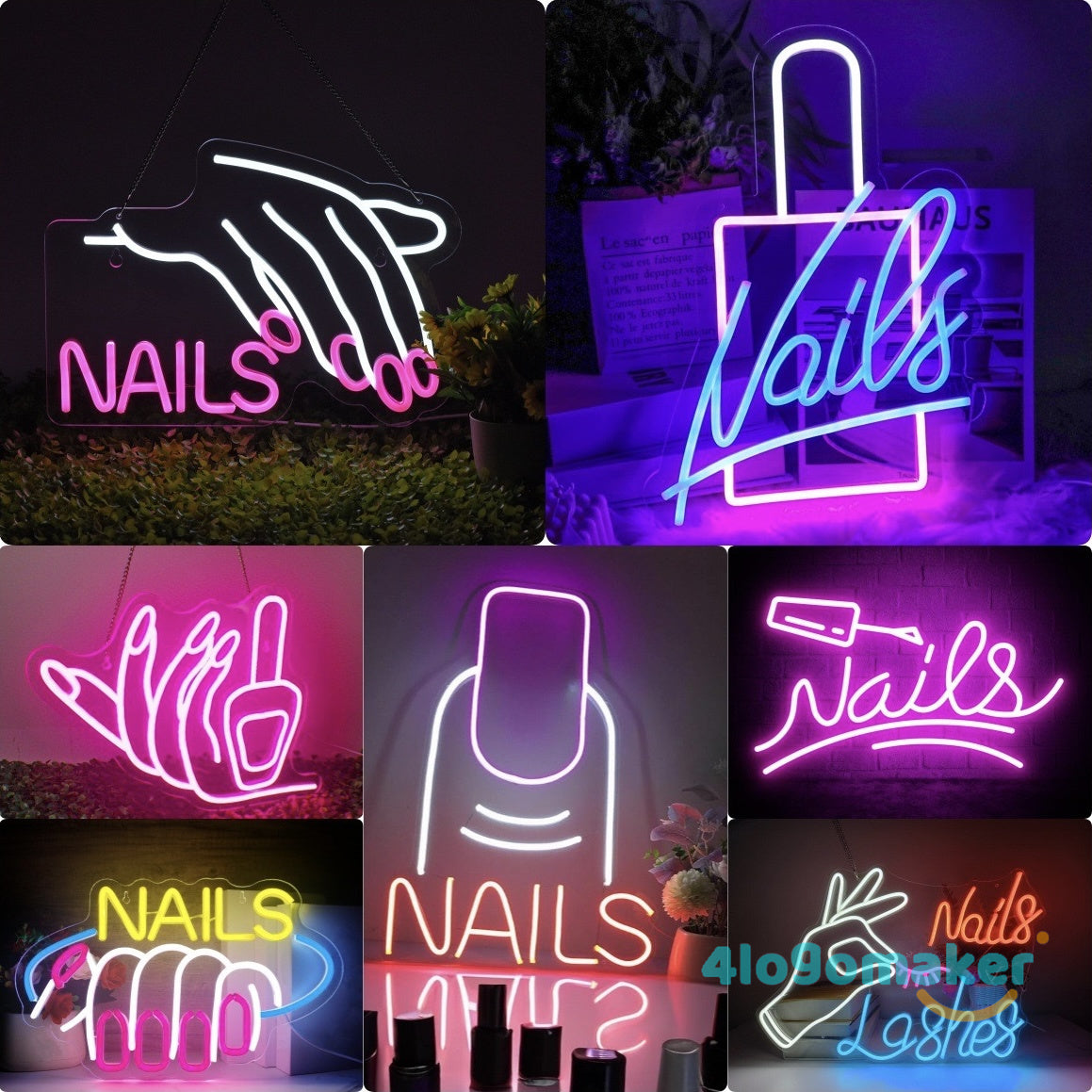 Nail, Lash & Brow Custom Neon Signs