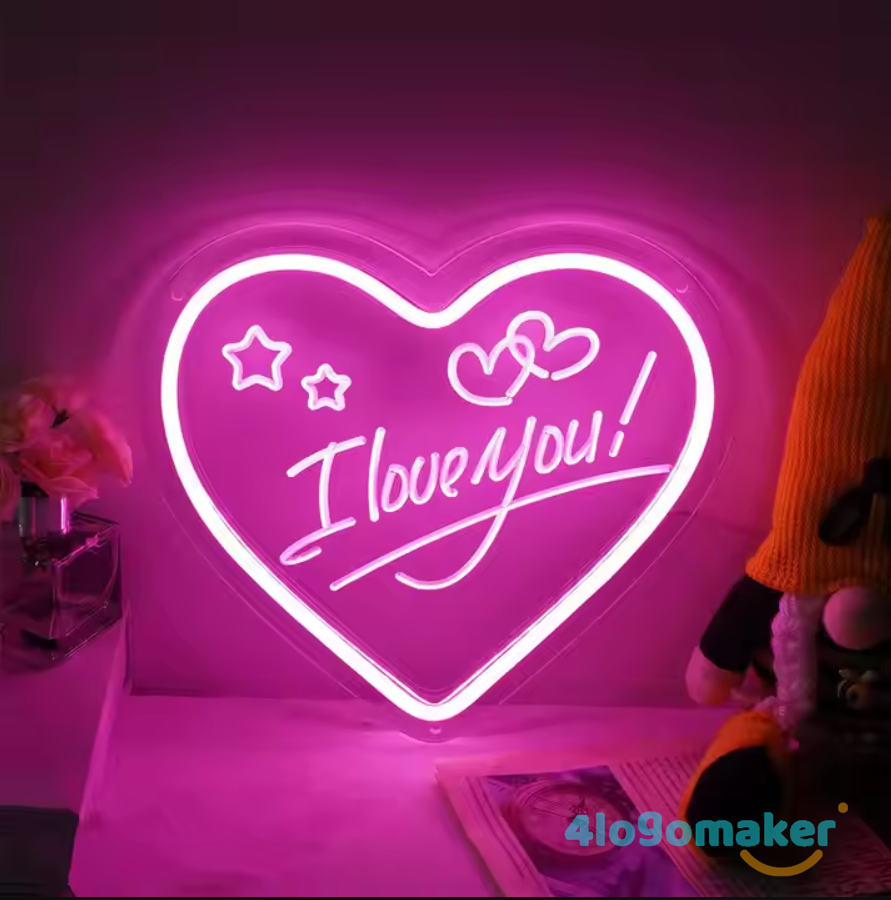 Custom Heart LED Neon Sign Light