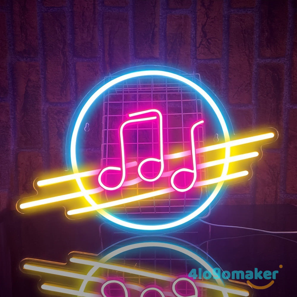 Custom Music Note Bar KTV Neon Sign