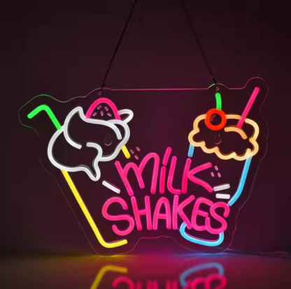 Ice Cream LED Neon Sign Light For Dessert Shop