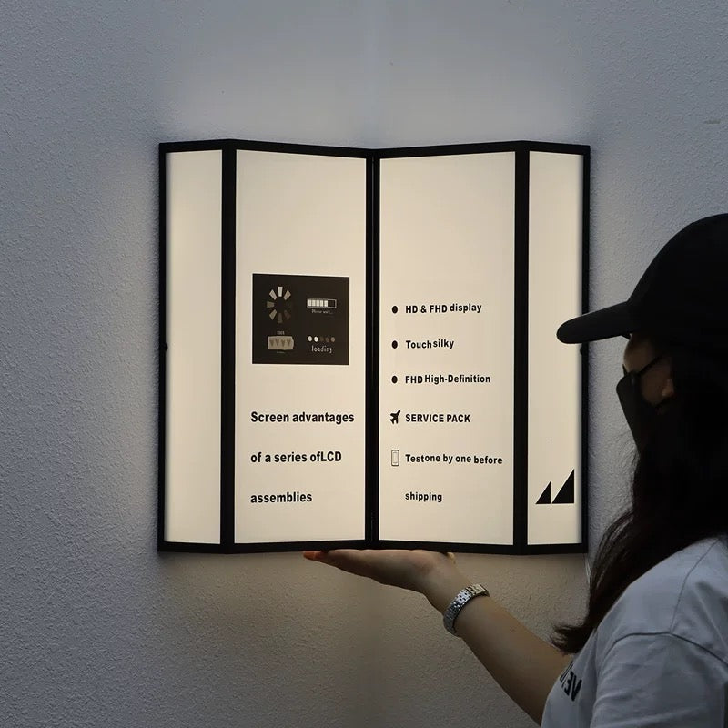 Panneau lumineux d'angle personnalisé pour entreprise
