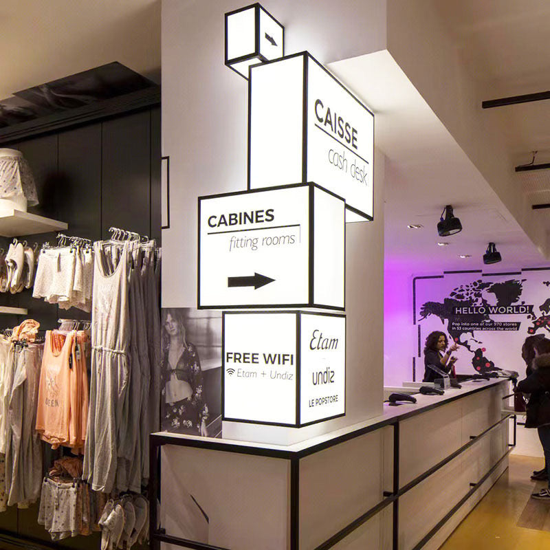 Panneau lumineux d'angle personnalisé pour entreprise