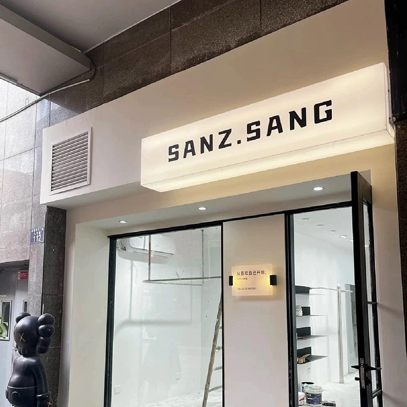 Panneau lumineux d'angle personnalisé pour entreprise