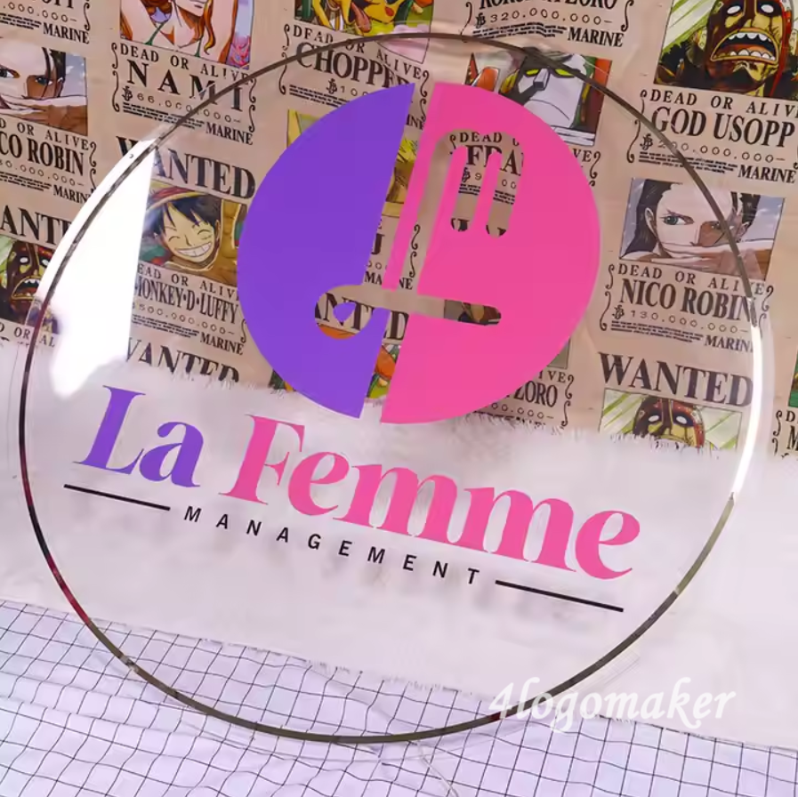 Custom Backlit Sign | Custom Acrylic Sign | Illuminated Logo Sign | Backlit Sign | Round Acrylic Sign | Reception Sign|Studio Sign|