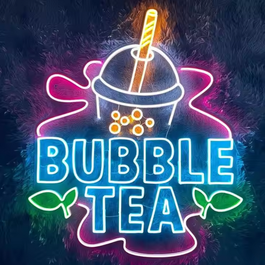 Custom Bubble Milkshakes LED Neon Sign For Dessert Coffee Shop