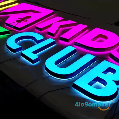 Custom 3D Logo Sign - Front Light