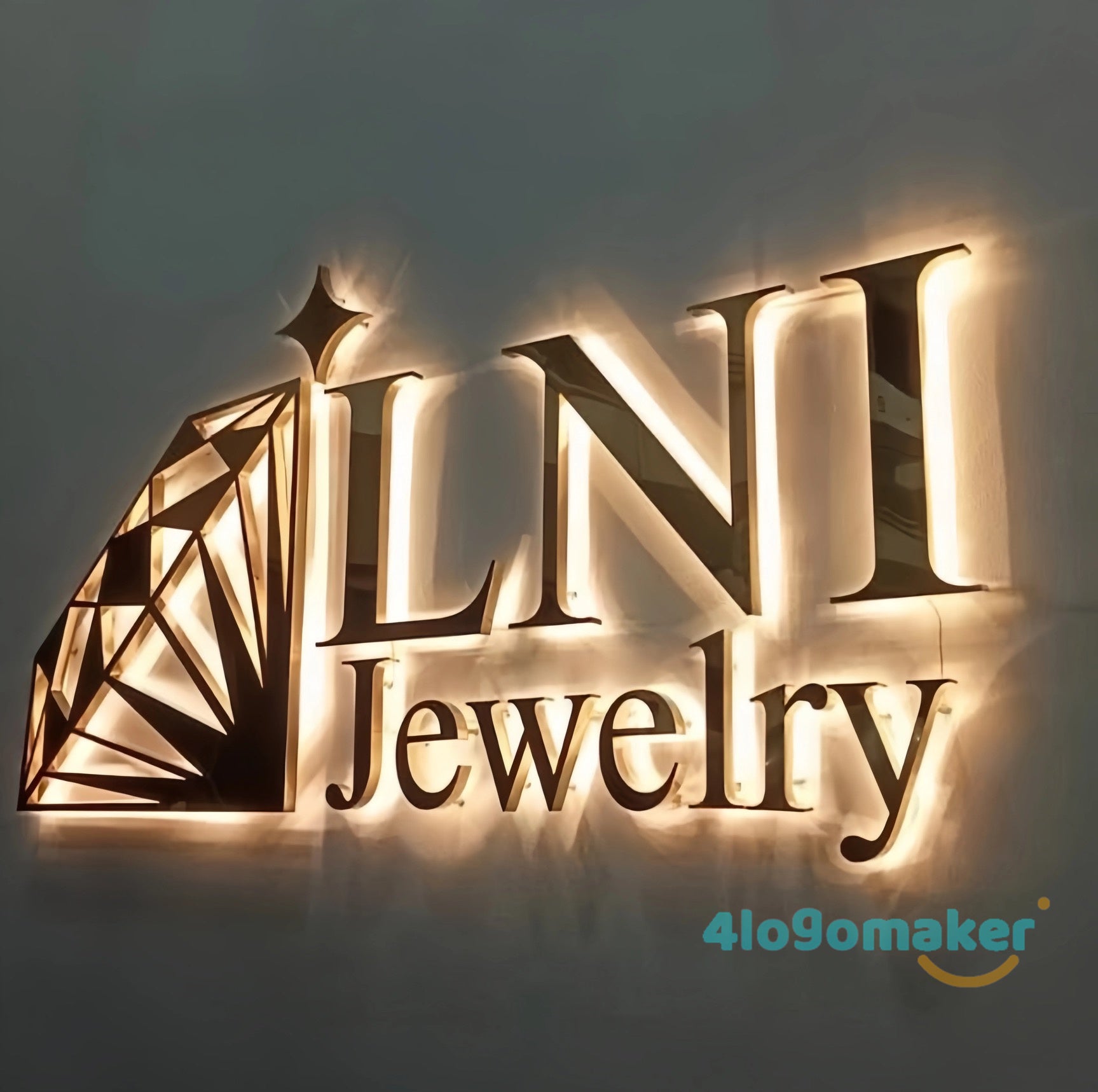 3D Metal backlit sign, Custom business sign, Aesthetics Spa Sign, Reception Logo Sign, Beauty Salon Sign, LED Light Sign, Halo lit Letters