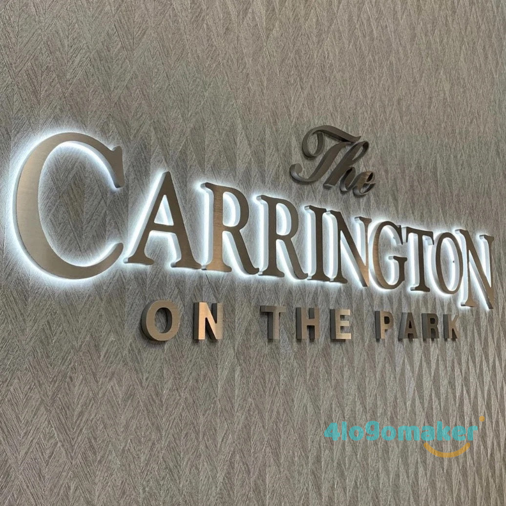 3D Metal backlit sign, Custom business sign, Aesthetics Spa Sign, Reception Logo Sign, Beauty Salon Sign, LED Light Sign, Halo lit Letters