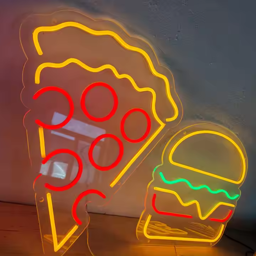 Pizza Food LED Neon Sign Burger Neon Light