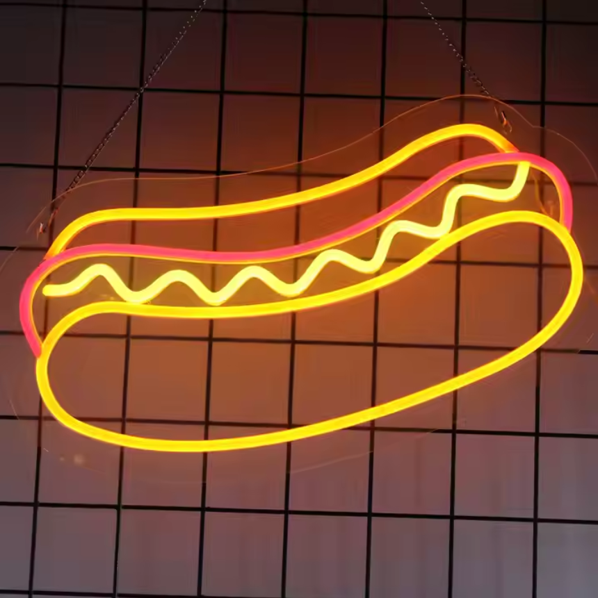 Hamburger Burger Food LED Neon Sign Light