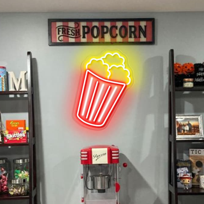 Custom Movie Theater Cinema Film Neon Sign Decor Popcorn