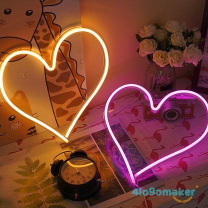 Custom Heart LED Neon Sign Light