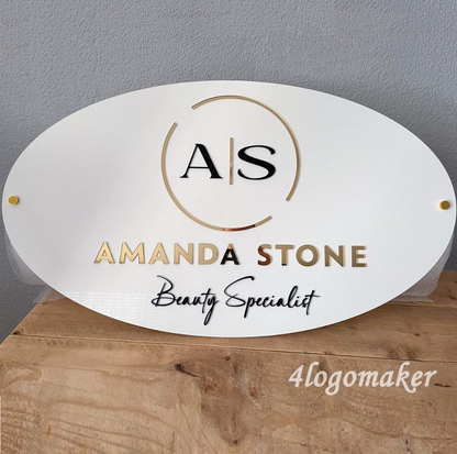 Neon Custom Logo | Custom Backlit Sign | Acrylic Business Sign | Backlit LED Sign | 3D LED Logo | Spa & Beauty Salon Sign | Neon Logo Sign