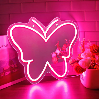 Custom Y2K Wavy Mirror LED Neon Light For Room Decor Wall Makeup Neon