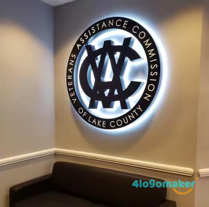Custom 3D Metal Signage, Salon Logo Sign, Backlit Business Signs, Illuminated Letter Sign, Outdoor Light Sign, Lasercut Signboard, LED Signs