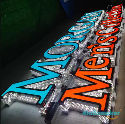 Custom 3D Logo Sign - All Light With Leo Diamond