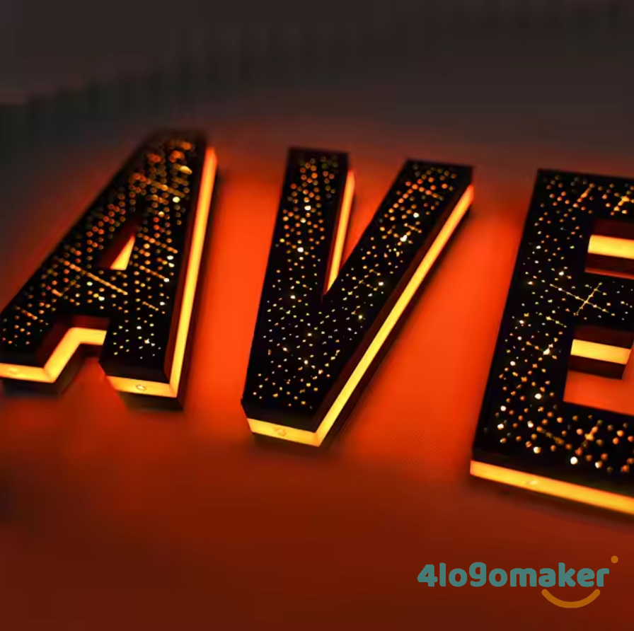 Custom 3D Logo Sign - All Light With Leo Diamond